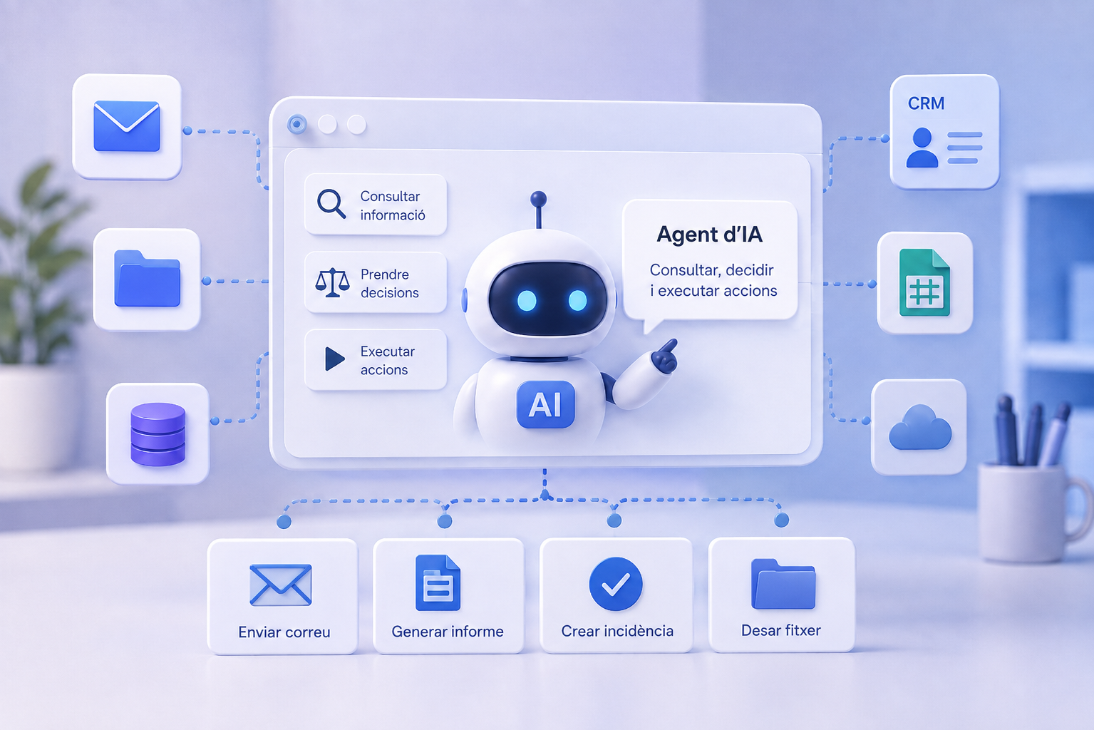 Agents d’IA per a empreses: automatització i integració