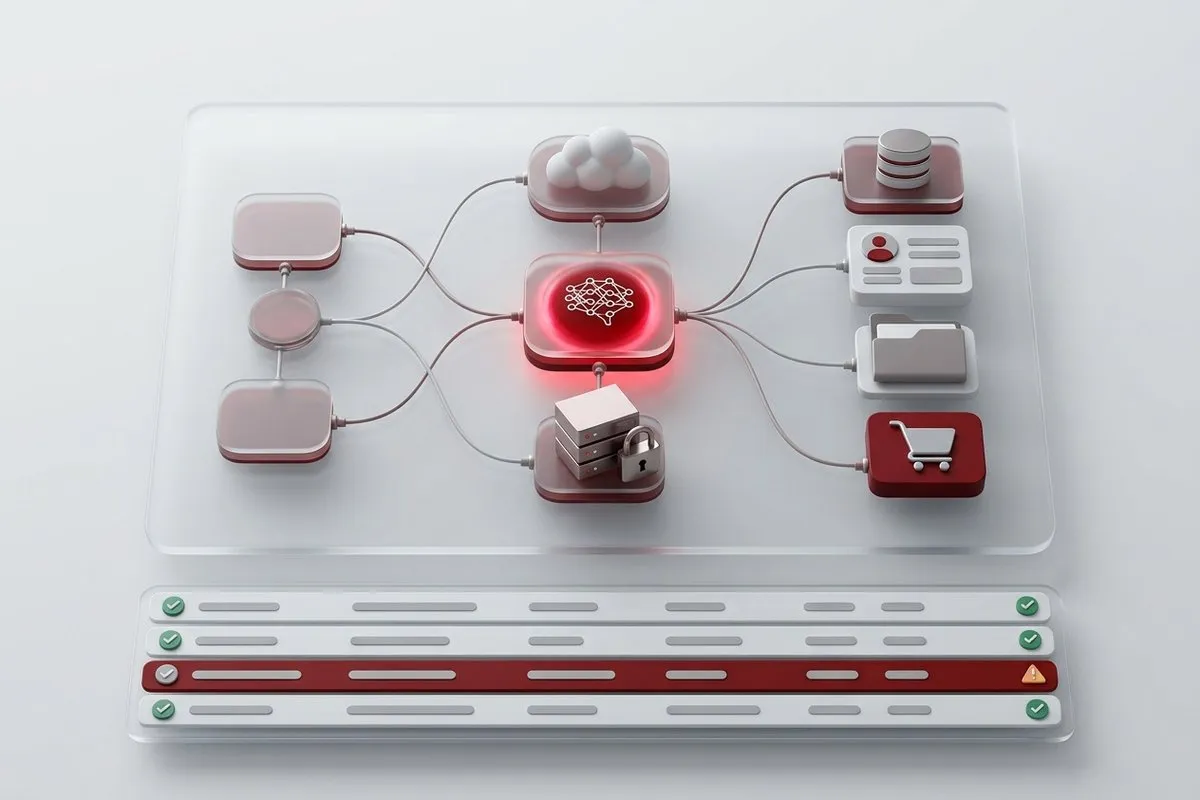 An automation workflow with the step where artificial intelligence comes in highlighted in red