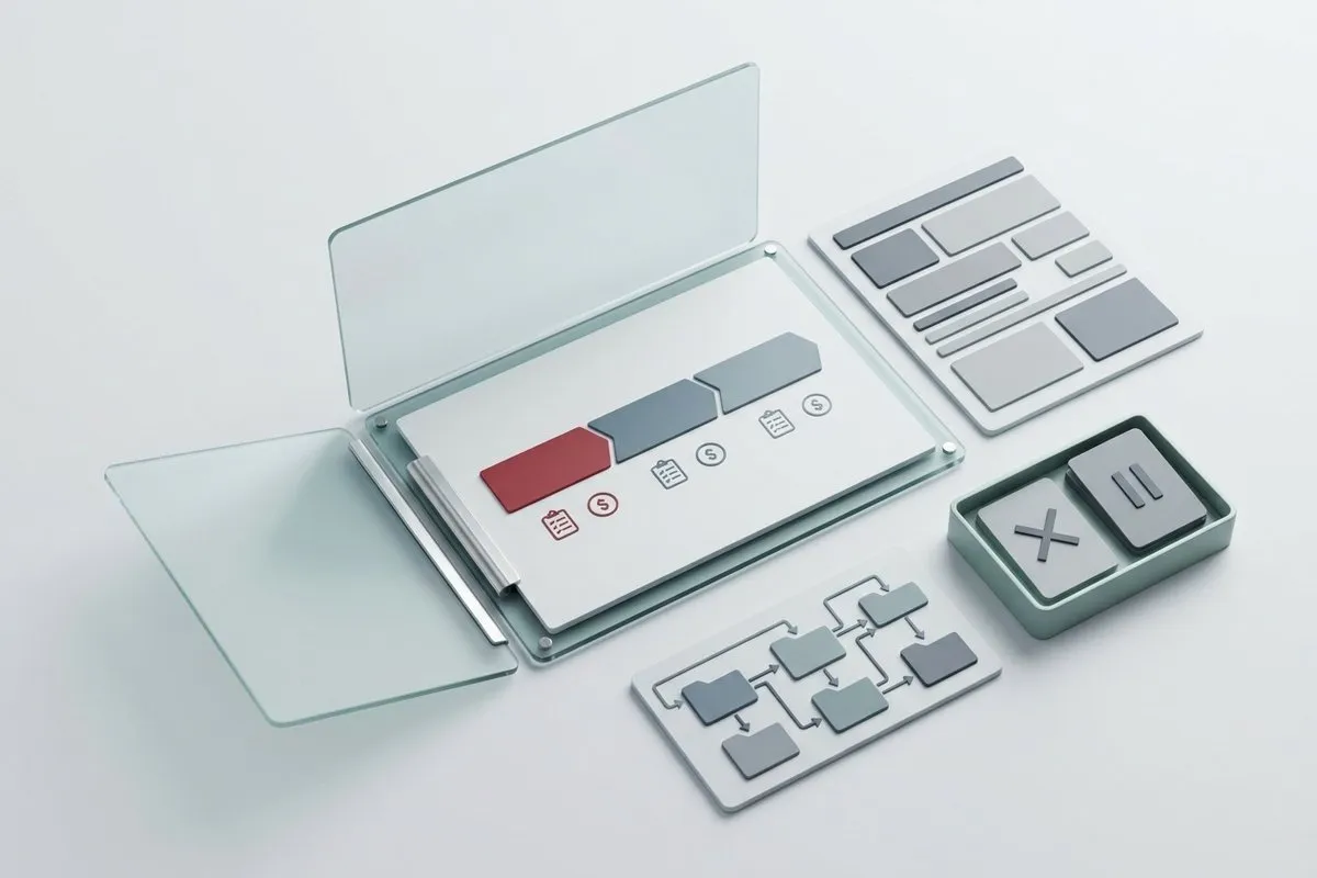 A page from a defined project: the phases, with their scope and cost