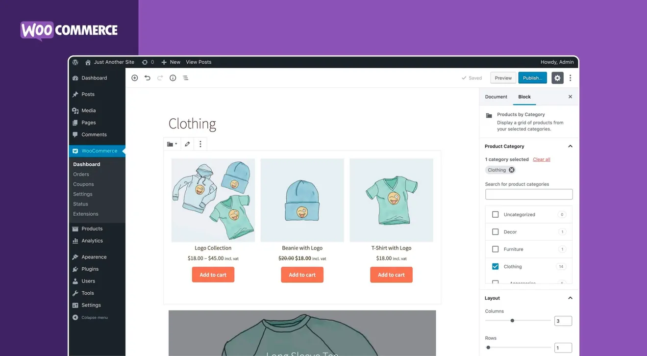 WooCommerce - Panel de administración de tienda